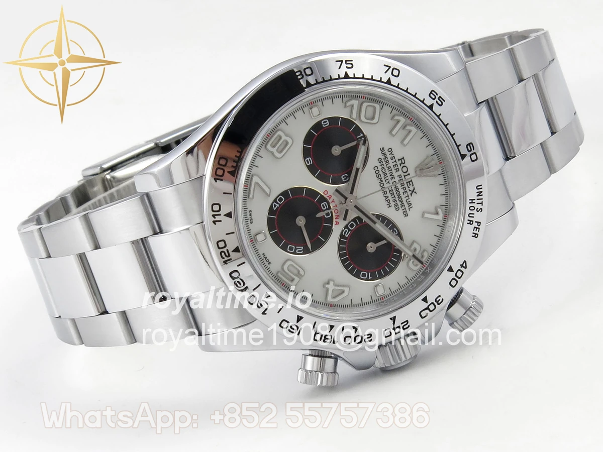Rolex Daytona 116509 QF White/Black Numeral Dial on SS Bracelet SA4130 V2 Weighted 182g - Image 7