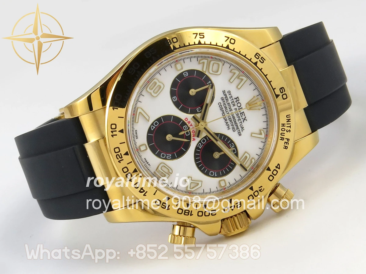 Rolex Daytona 116518 QF White/Black Numeral Dial on Oysterflex Strap SA4130 V11 (Gain Weight) 160g - Image 7