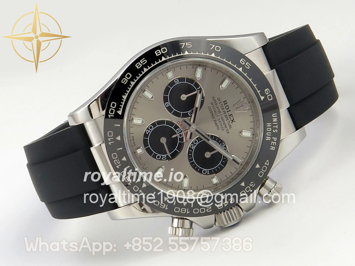Rolex Daytona 116519 UFO Gray Dial on Oysterflex Strap UF4130 (Free Sprung) - Image 7