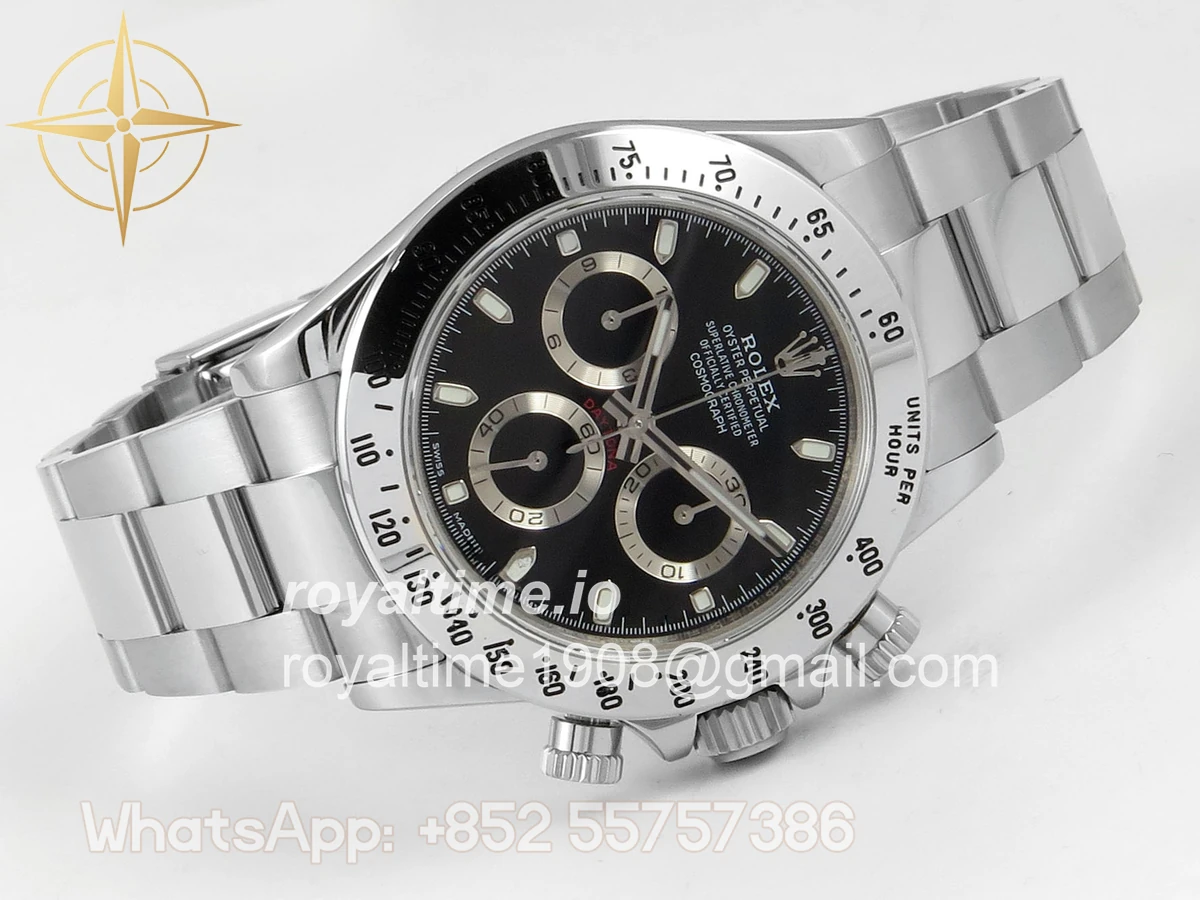 Rolex Daytona 116520 UFO Black Dial on Bracelet UF4130 (Free Sprung) - Image 7