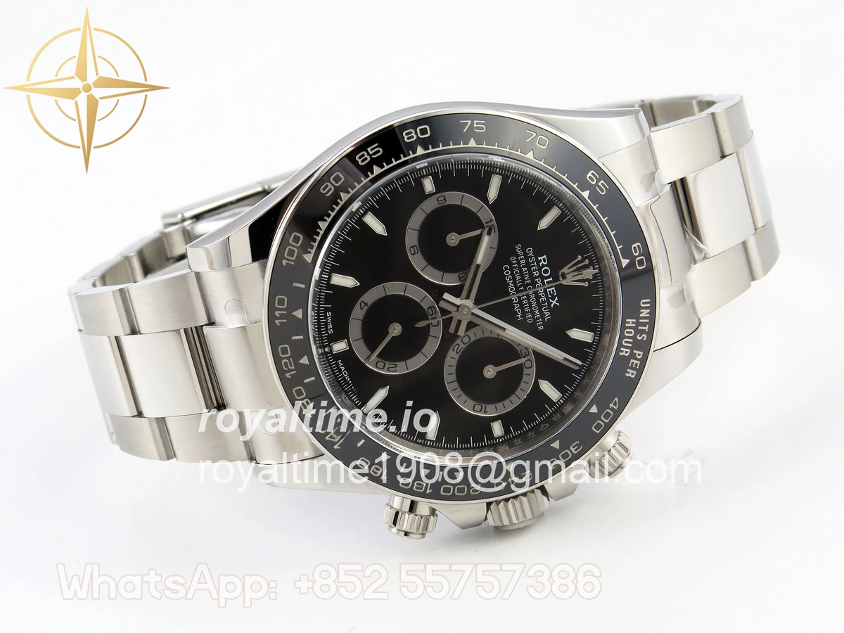 Rolex Daytona 126500 ARF 904L Black Dial on Oyster Bracelet DD4131 - Image 7