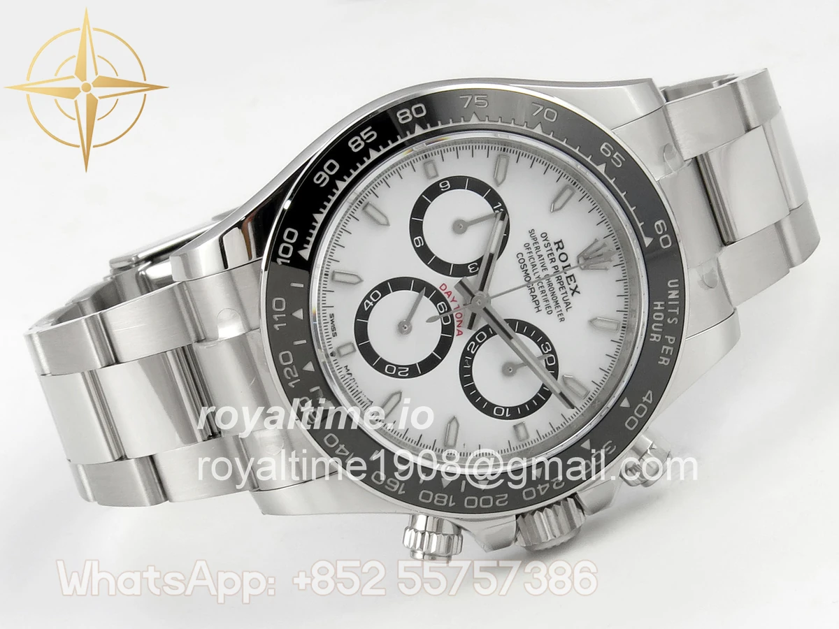 Rolex Daytona 126500 Panda ARF 904L White Dial on Oyster Bracelet DD4131 - Image 7