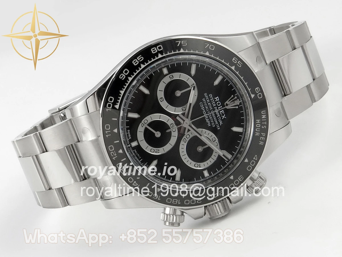 Rolex Daytona 126500 SS Clean Plus Black Dial on Oyster Bracelet DD4131 - Image 7