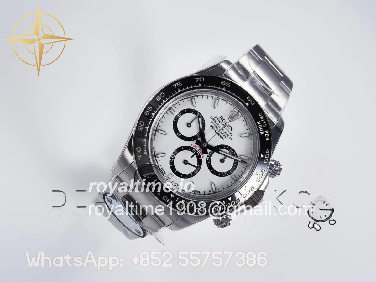 Rolex Daytona 126500 UFO 904L Steel White Dial on SS Bracelet UF4131 (Free Sprung) - Image 7