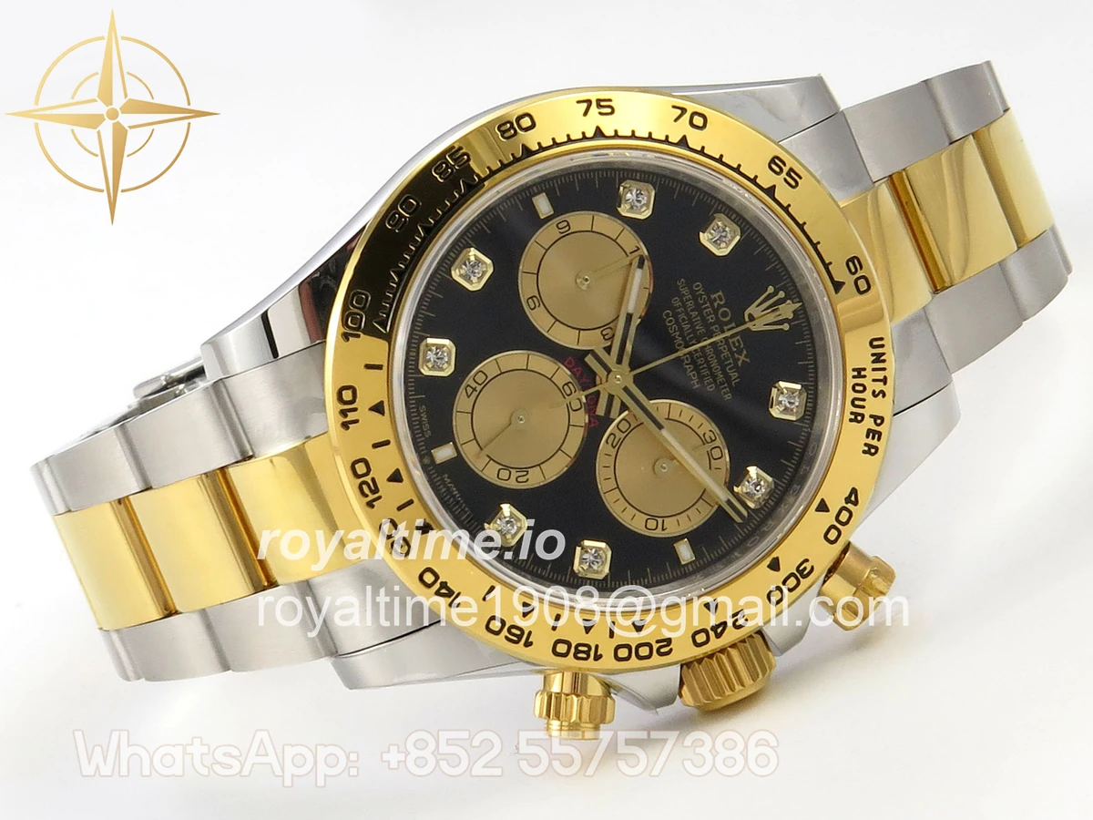 Rolex Daytona 126503 SS/YG UFO Black/YG Diamonds Dial on SS/YG Bracelet UF4131 (Free Sprung) - Image 7