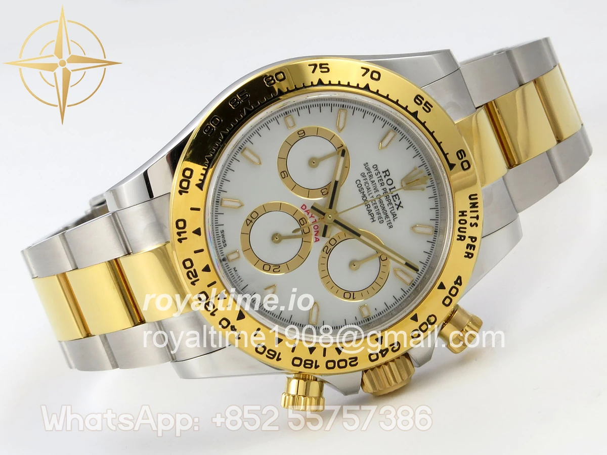 Rolex Daytona 126503 SS/YG UFO White Dial on SS/YG Bracelet UF4131 (Free Sprung) - Image 7