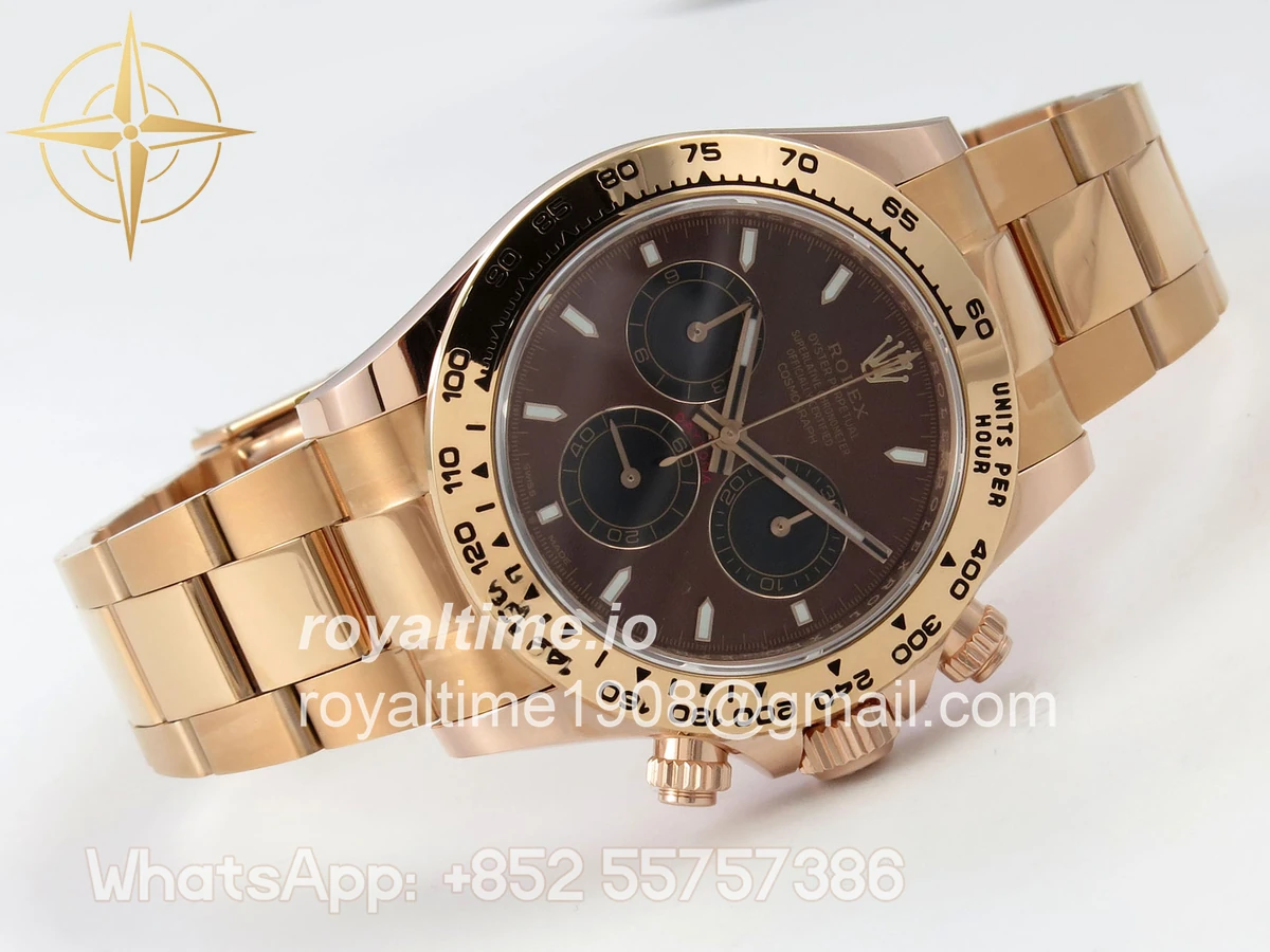 Rolex Daytona 126505 BTF Brown/Black Dial on RG Braclet DD4131 (Weighted) 220g - Image 7