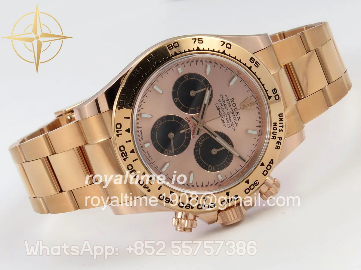 Rolex Daytona 126505 BTF RG/Black Dial on RG Braclet DD4131 (Weighted) 220g - Image 7