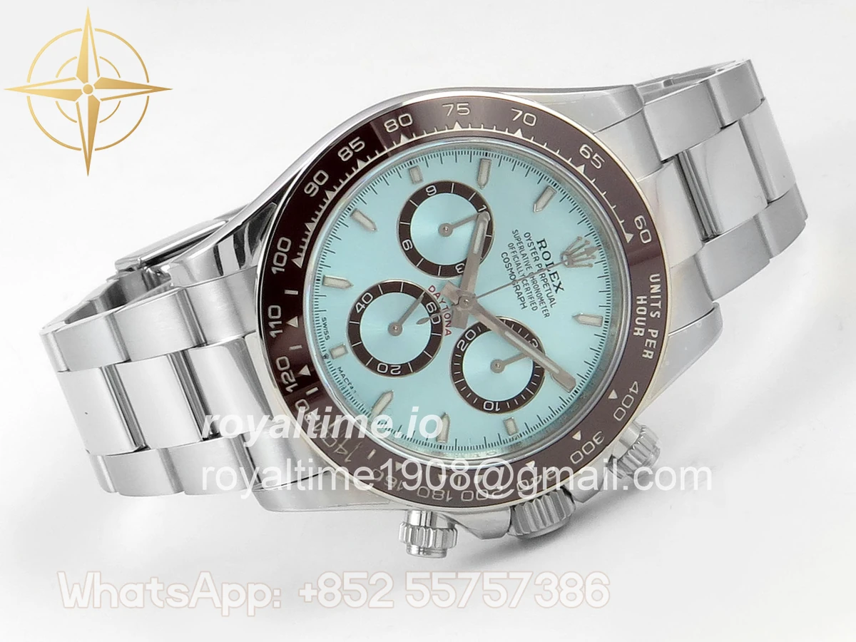 Rolex Daytona 126506 UFO Ice Blue Stick Dial on Bracelet UF4131 (Free Sprung) - Image 7