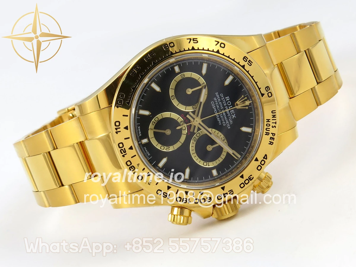 Rolex Daytona 126508 BTF Black Dial on YG Braclet DD4131 (Weighted) 220g - Image 7