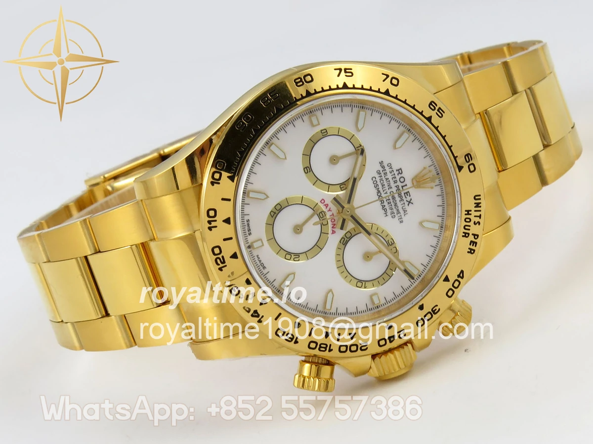 Rolex Daytona 126508 BTF White Dial on YG Braclet DD4131 (Weighted) 220g - Image 7