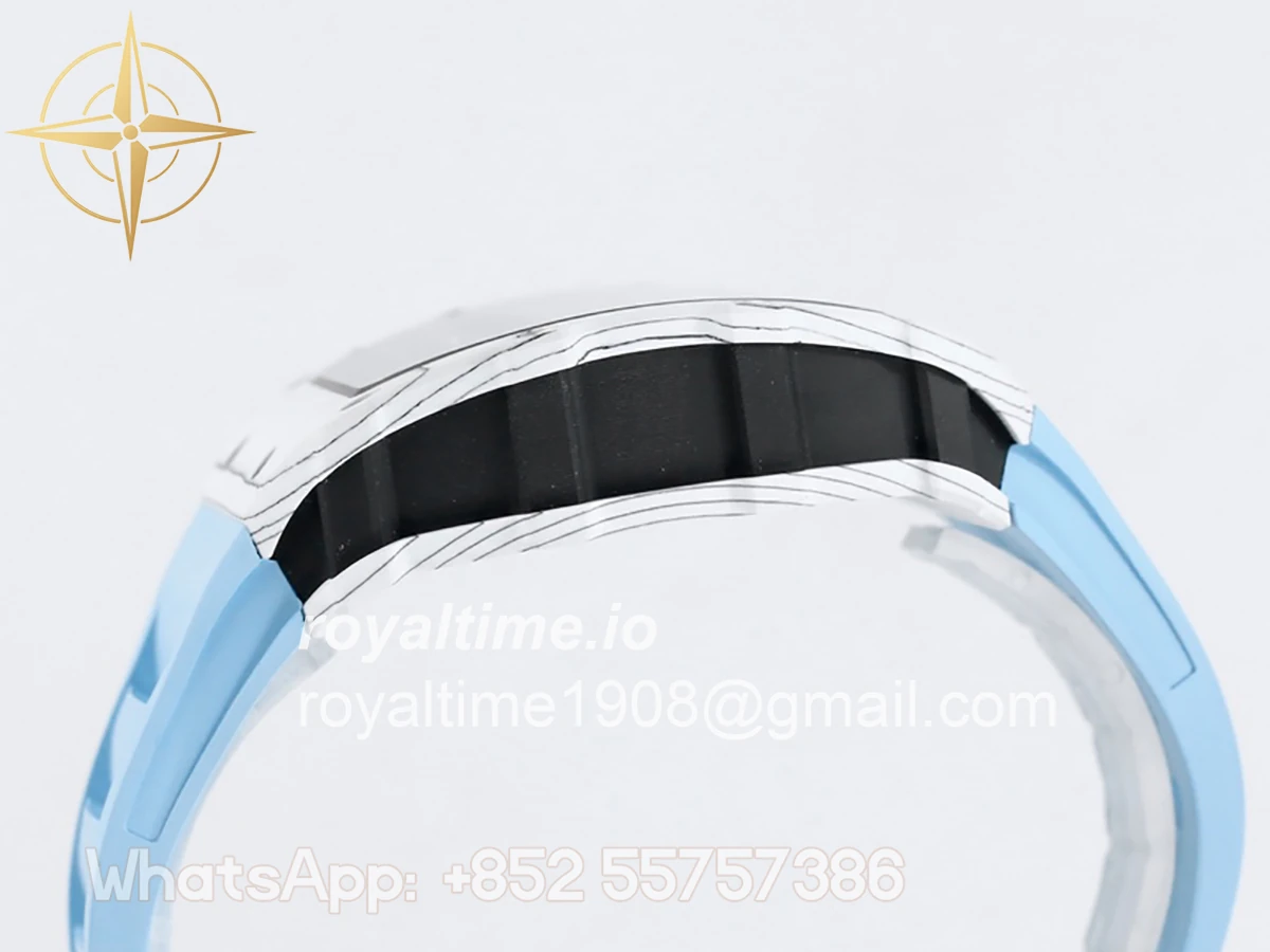 Richard Mille RM 035-01 Rafael Nadal White NTPT on Blue Rubber Strap - Image 7