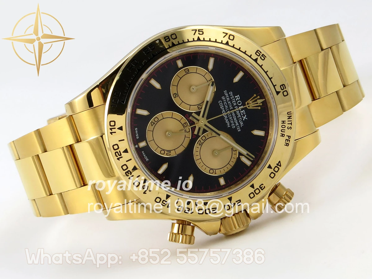 Rolex Daytona 126508 YG UFO Black/YG Dial on YG Bracelet UF4131 (Free Sprung) - Image 7