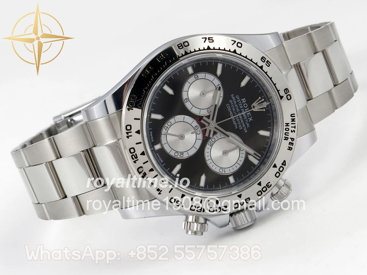 Rolex Daytona 126509 BTF Black/Silver Stick Dial on SS Braclet DD4131 (Weighted) 220g - Image 7