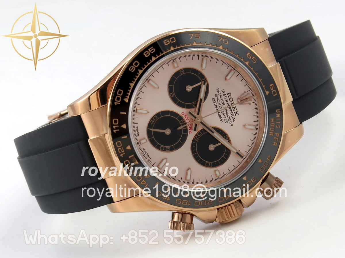Rolex Daytona 126515 QF RG/Black Dial on Oysterflex Strap JH4131 V18 (Free Sprung) Weighted 157g - Image 7