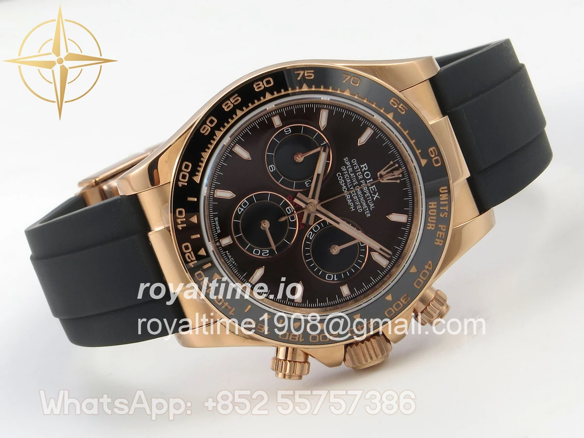 Rolex Daytona 126515 RG 3CF Chocolate Dial on Oysterflex Strap DD4131 (Gain Weight) - Image 7