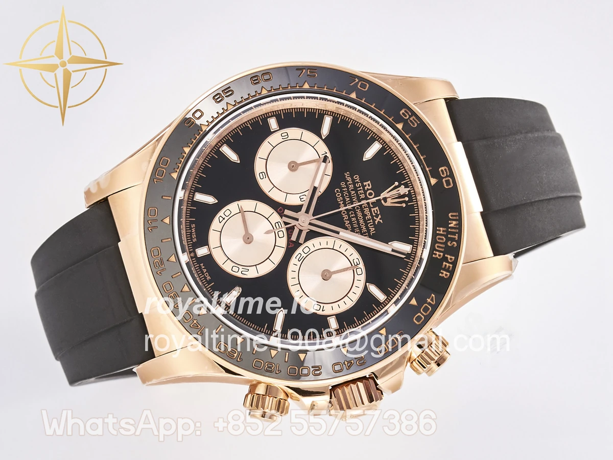 Rolex Daytona 126515 TMF Black/RG Stick Dial on Oysterflex Strap DD4131 - Image 7