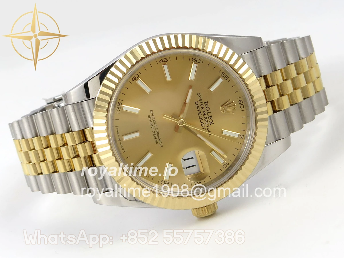 Rolex DateJust 41 126333 QF 904L Steel YG Stick Dial on SS/YG Jubilee Bracelet QF3235 (145g) - Image 7
