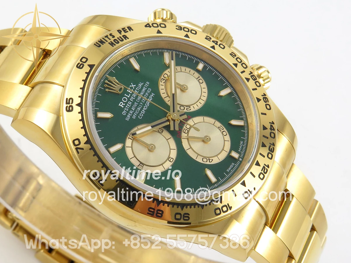 Rolex Daytona 126508 YG Clean Plus Green/YG Dial on Oysterflex Strap DD4131 - Image 7