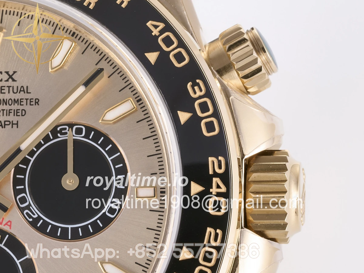 Rolex Daytona 126518 3BF YG/Black Dial Sticks Markers on Oysterflex Strap Weighted 160g - Image 7