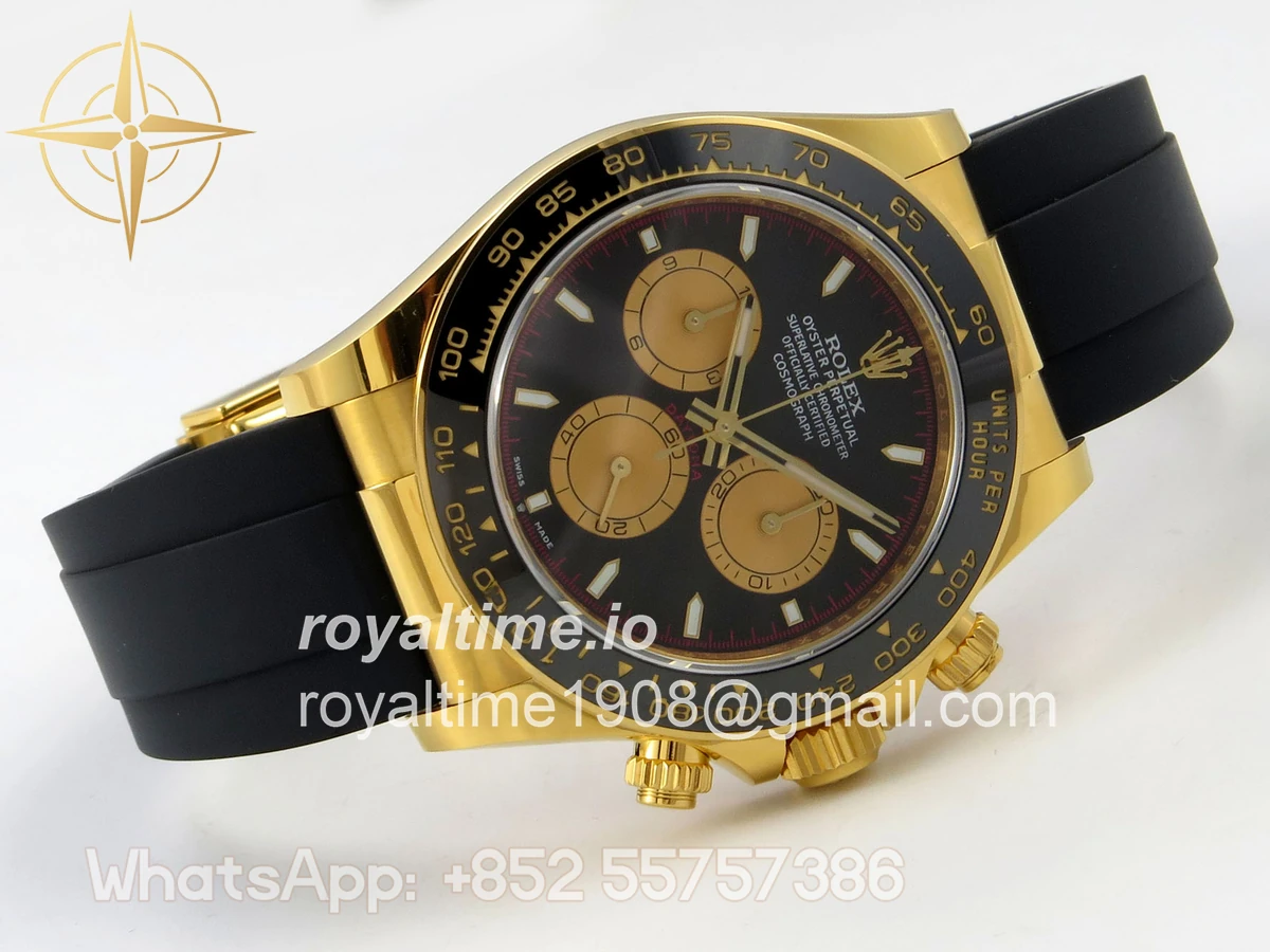 Rolex Daytona 126518 BTF Black/YG Dial on Oysterflex Strap DD4131 (Weighted) 162g - Image 7