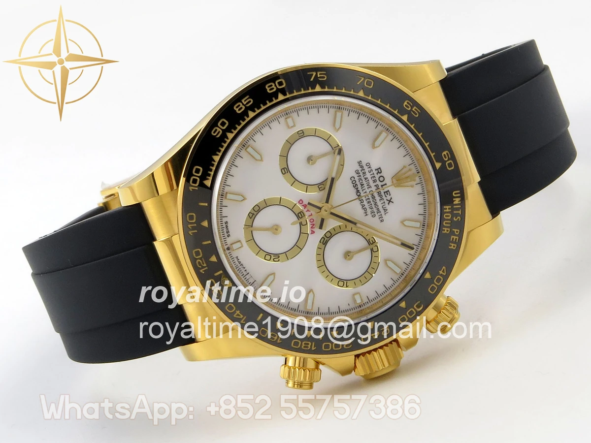 Rolex Daytona 126518 BTF White Dial on Oysterflex Strap DD4131 (Weighted) 162g - Image 7