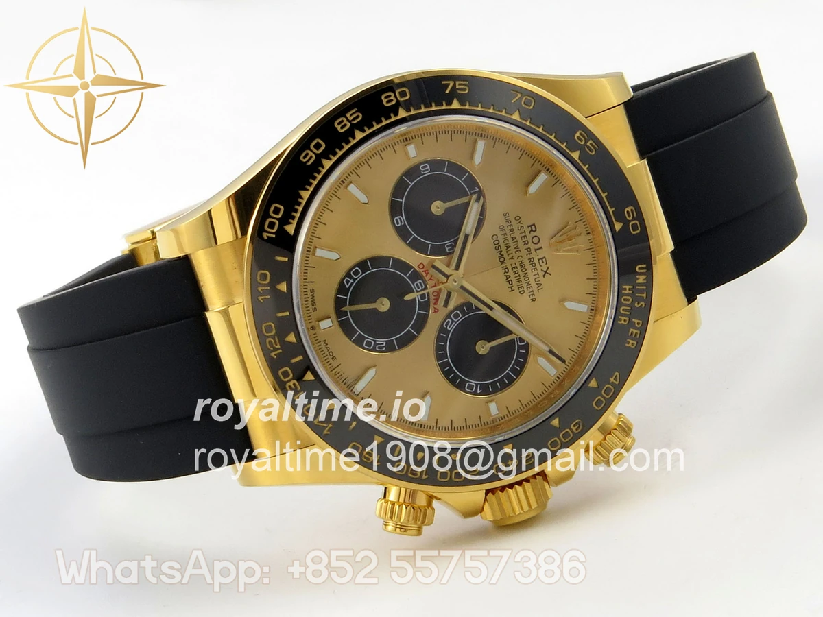 Rolex Daytona 126518 BTF YG/Black Dial on Oysterflex Strap DD4131 (Weighted) 162g - Image 7