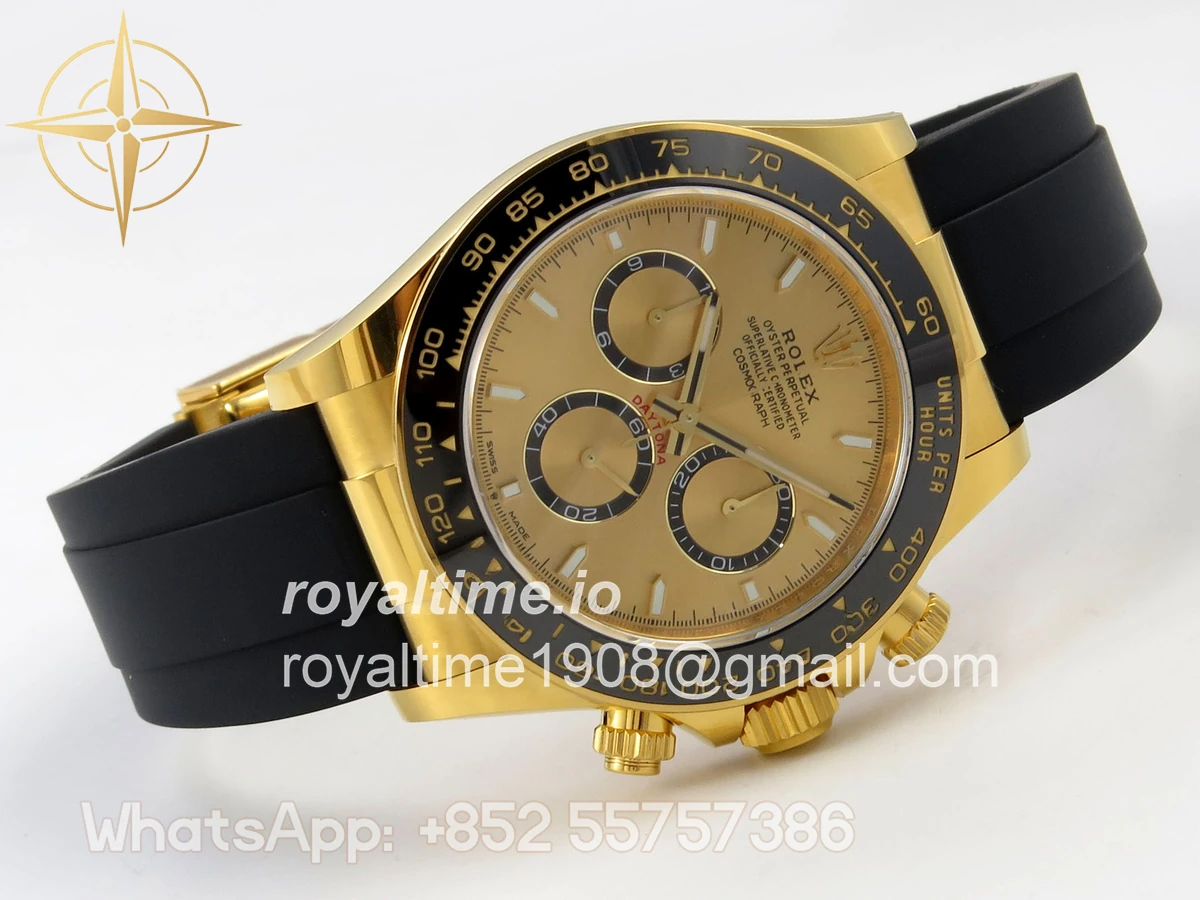 Rolex Daytona 126518 BTF YG Dial on Oysterflex Strap DD4131 (Weighted) 162g - Image 7