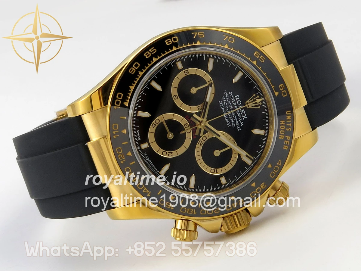 Rolex Daytona 126518 QF Black Dial on Oysterflex Strap JH4131 V18 (Free Sprung) Weighted 157g - Image 7