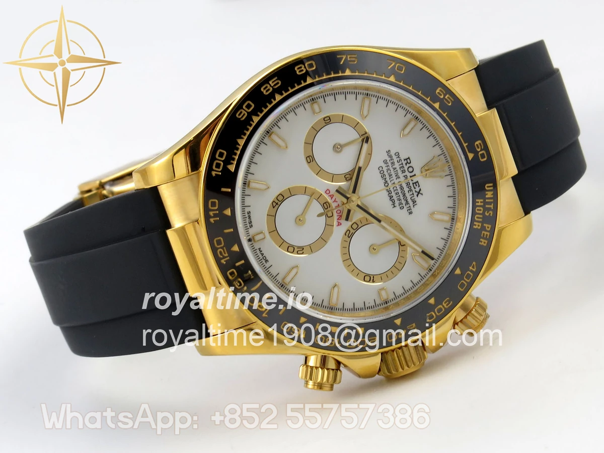 Rolex Daytona 126518 QF White Dial on Oysterflex Strap JH4131 V18 (Free Sprung) Weighted 157g - Image 7