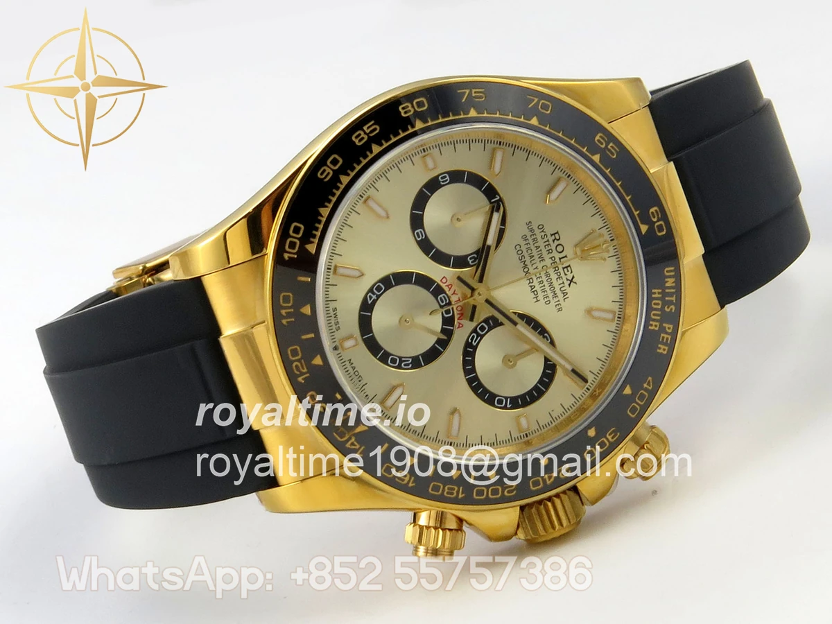 Rolex Daytona 126518 QF YG Dial on Oysterflex Strap JH4131 V18 (Free Sprung) Weighted 157g - Image 7