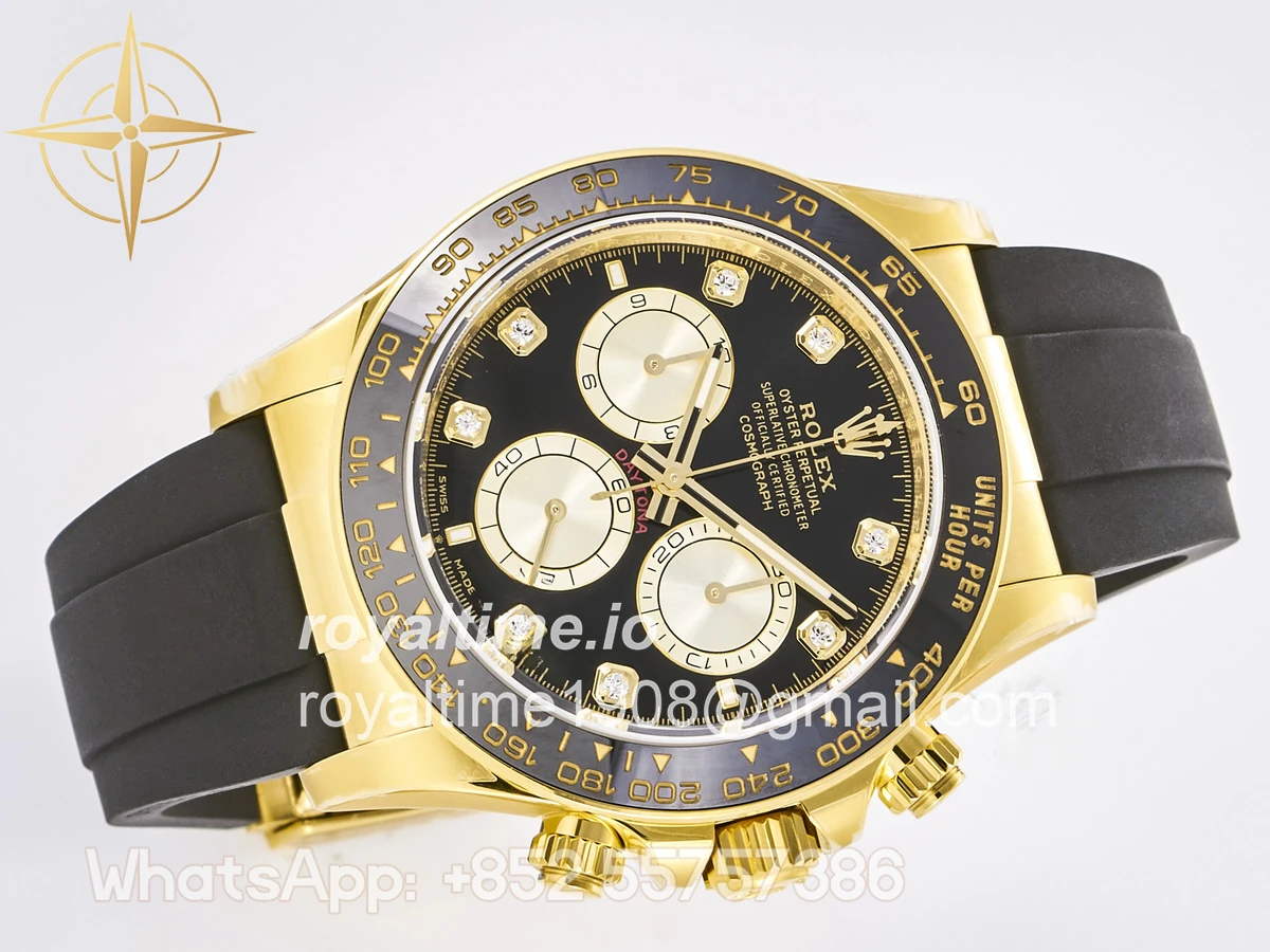 Rolex Daytona 126518 TMF Black/YG Diamonds Dial on Oysterflex Strap DD4131 - Image 7