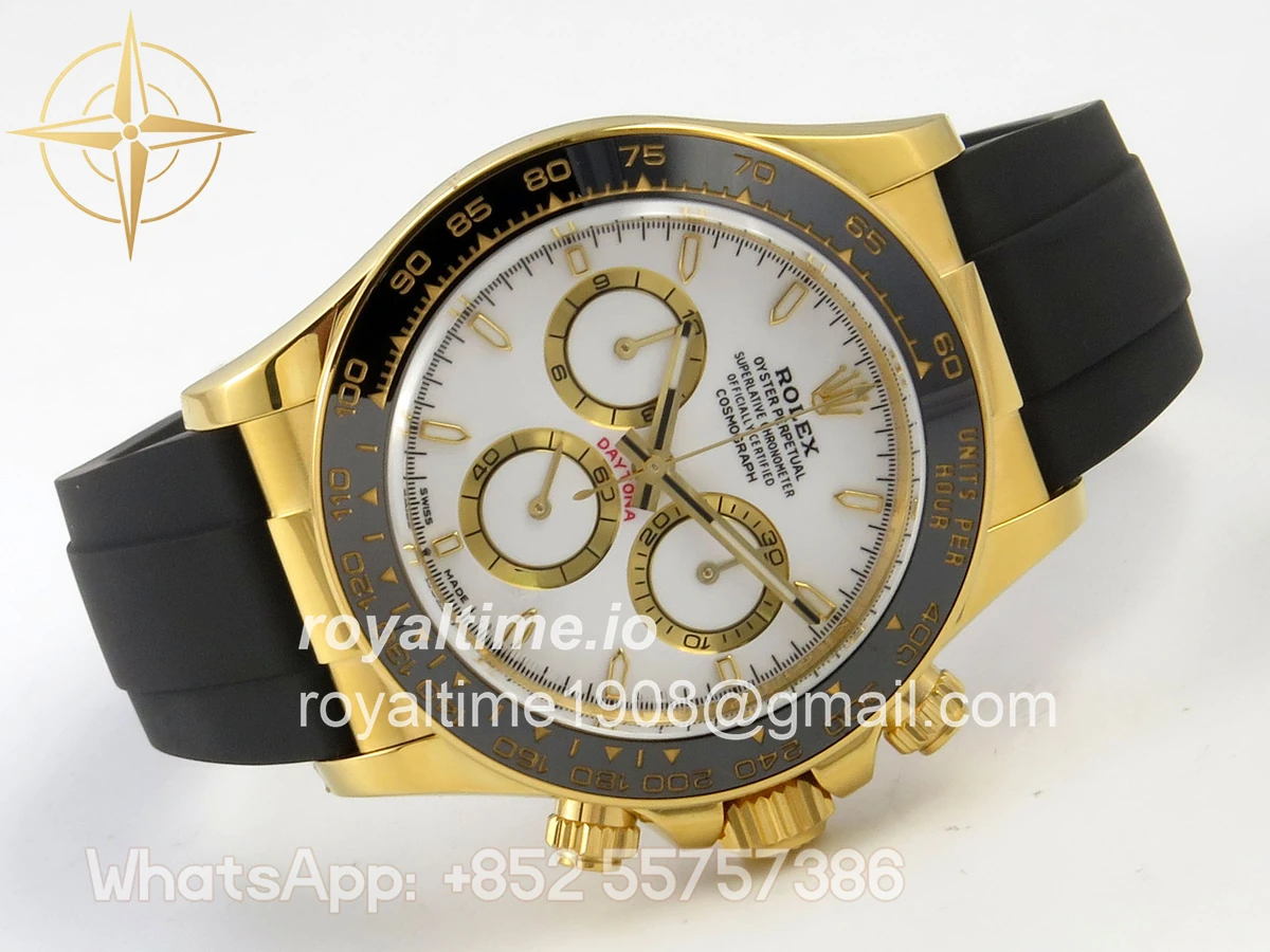 Rolex Daytona 126518 TMF White Dial on Oysterflex Strap DD4131(162g) - Image 7