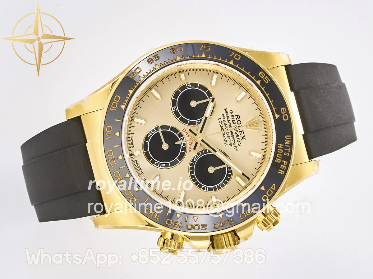 Rolex Daytona 126518 TMF YG/Black Dial on Oysterflex Strap DD4131 - Image 7