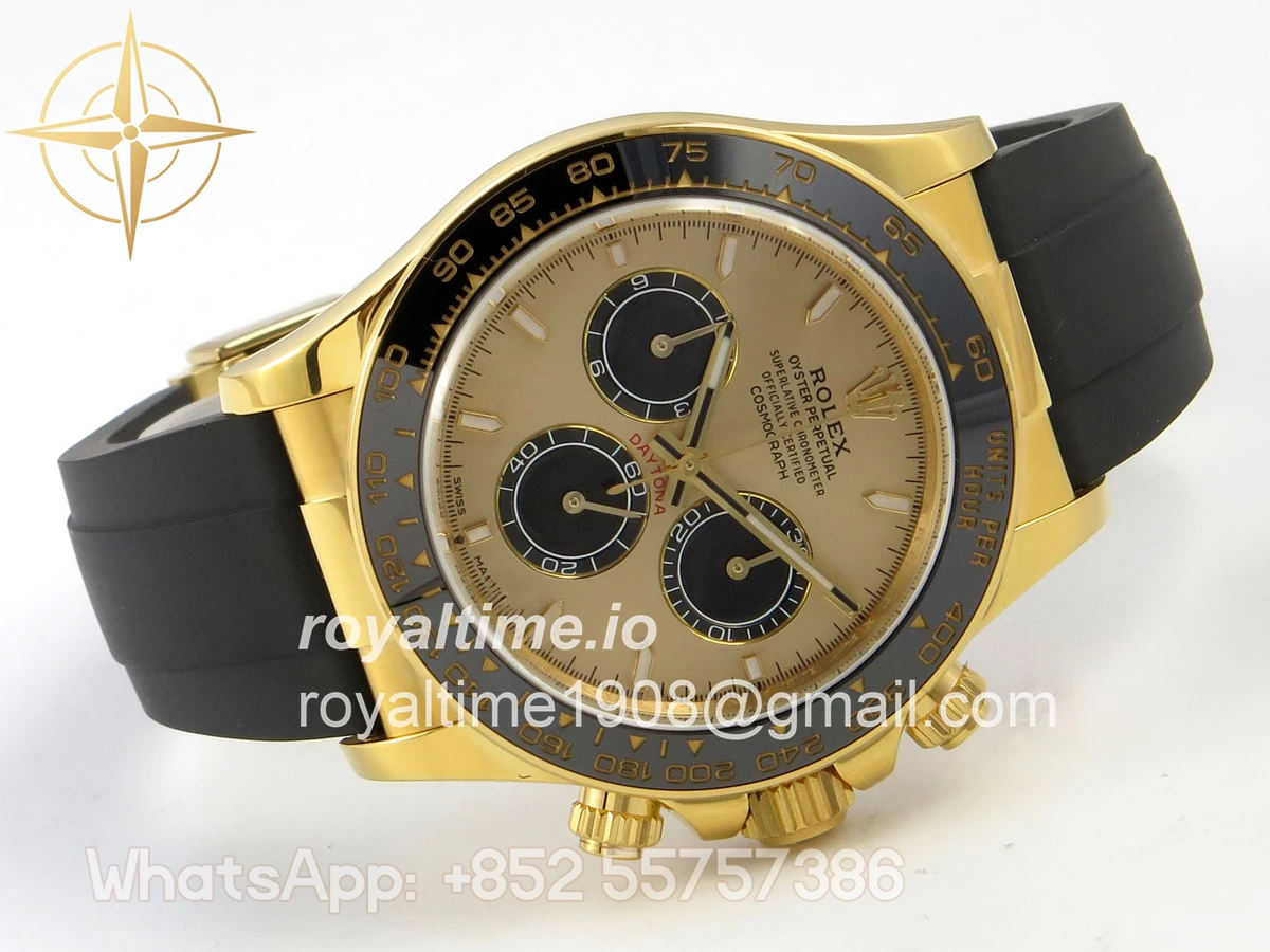 Rolex Daytona 126518 TMF YG/Black Dial on Oysterflex Strap DD4131(162g) - Image 7