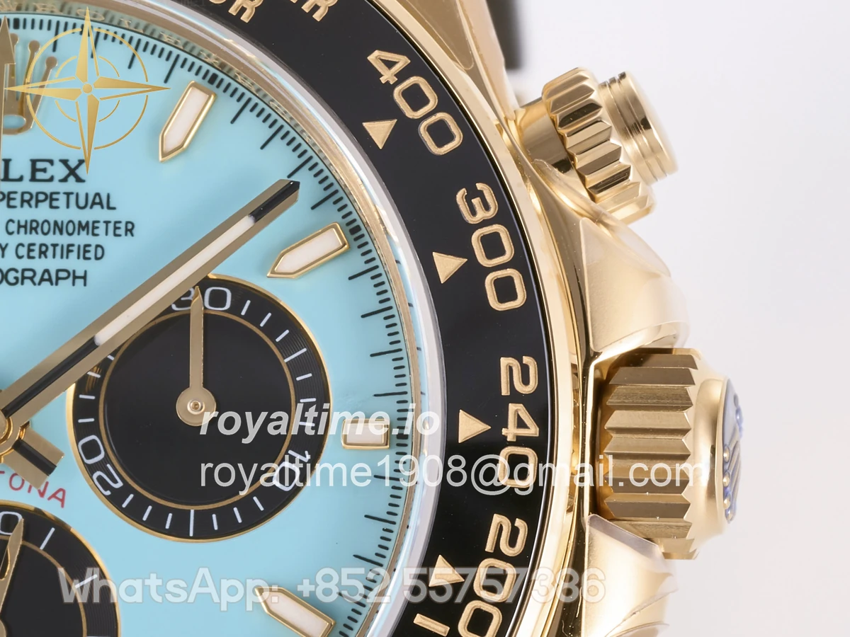 Rolex Daytona 126518 YG 3BF Tiffany Dial Sticks Markers on Oysterflex Strap Weighted 160g - Image 7