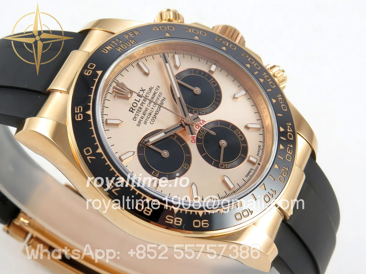 Rolex Daytona 126515 RG Clean Plus 904L Steel RG/Black Dial on Oysterflex Strap DD4131 - Image 7