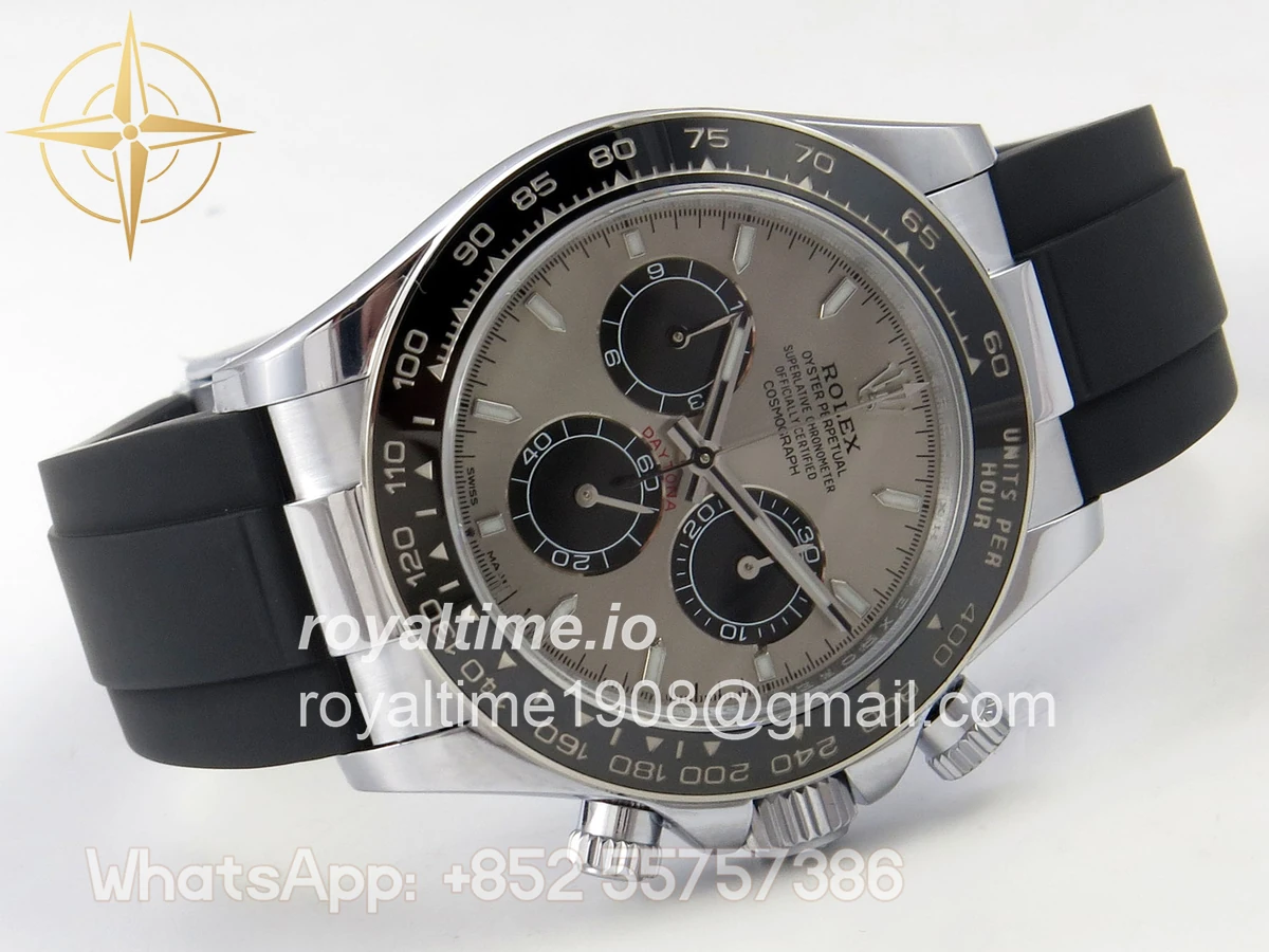Rolex Daytona 126519 QF Gray/Black Dial on Oysterflex Strap JH4131 V18 (Free Sprung) Weighted 157g - Image 7