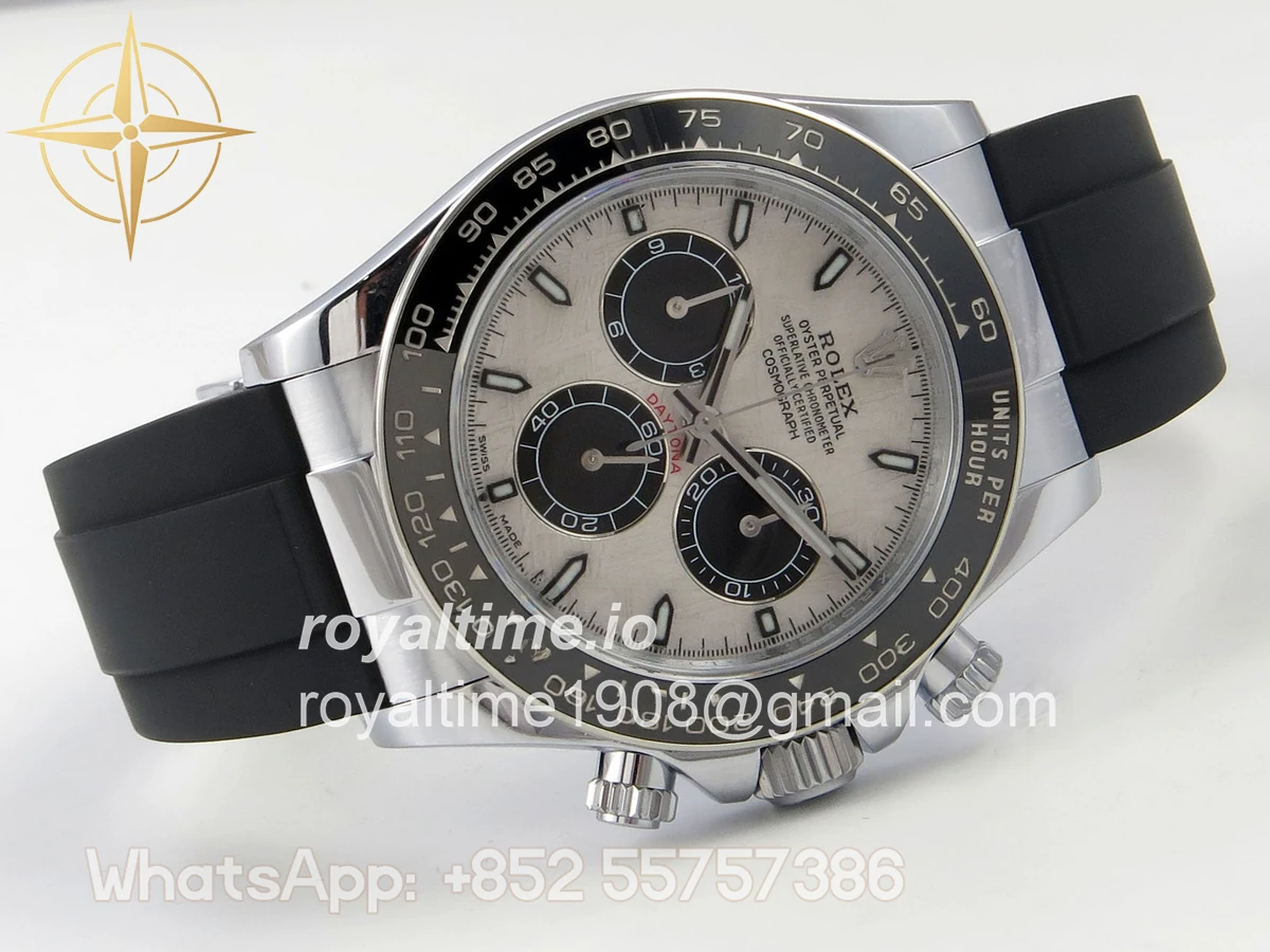 Rolex Daytona 126519 QF Meteorite Dial on Oysterflex Strap JH4131 V18 Weighted (Free Sprung) Weighted 157g - Image 7