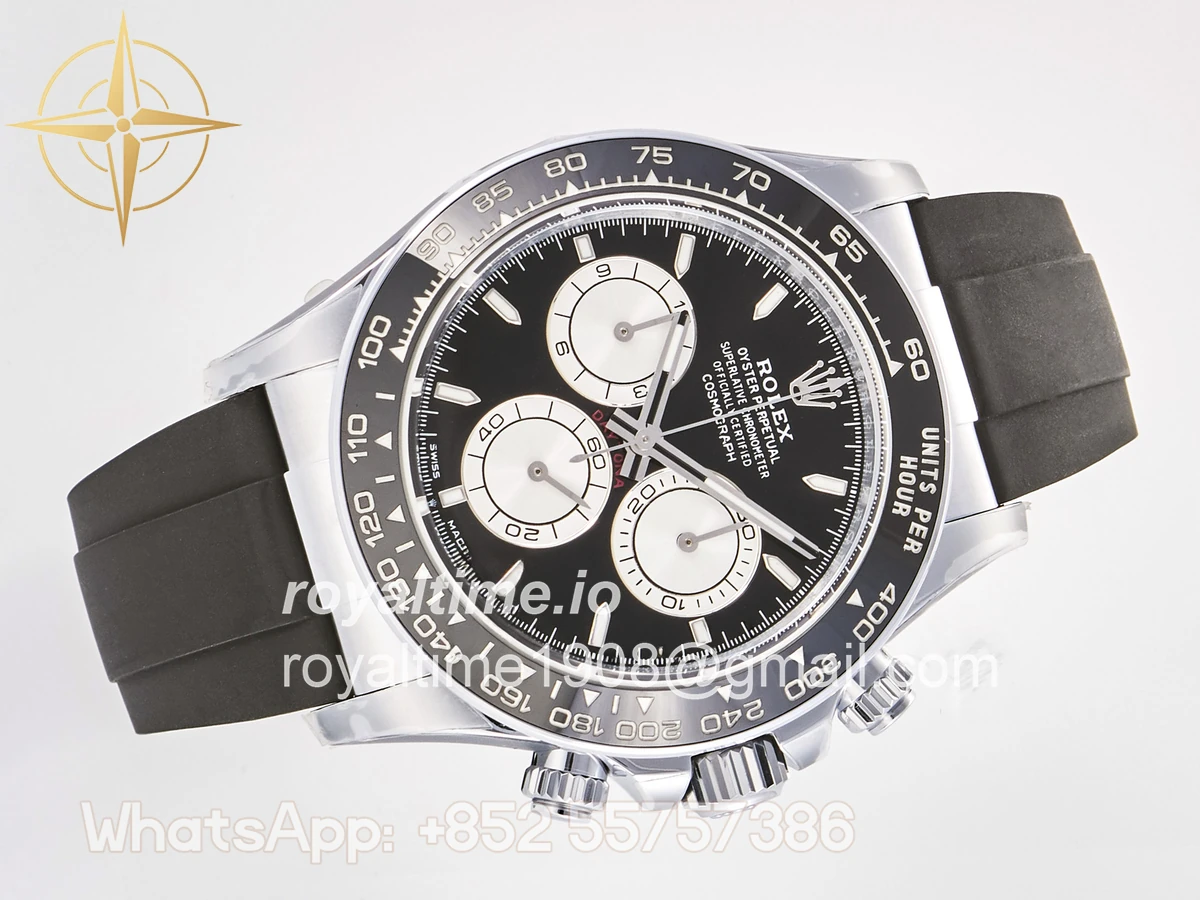 Rolex Daytona 126519 TMF Black/Silver Dial on Oysterflex Strap DD4131 - Image 7