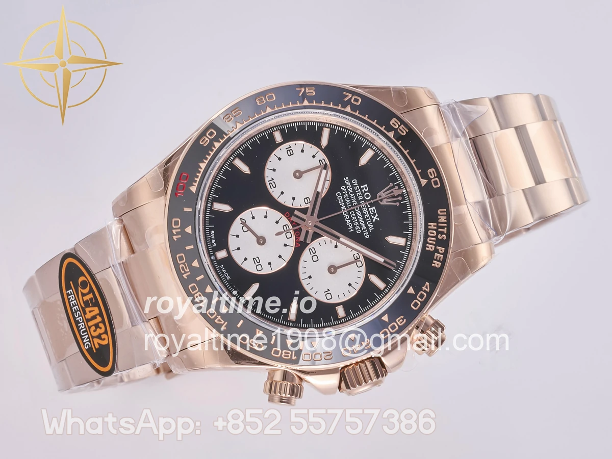 Rolex Daytona 126525 LN Le Mans QF on RG Bracelet JH4132 Free Sprung (Weighted) 175g - Image 7