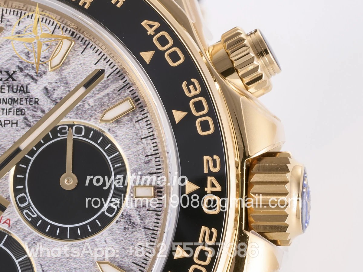 Rolex Daytona 126518 YG 3BF Real Meteorite Dial Sticks Markers on Oysterflex Strap Weighted 160g - Image 7