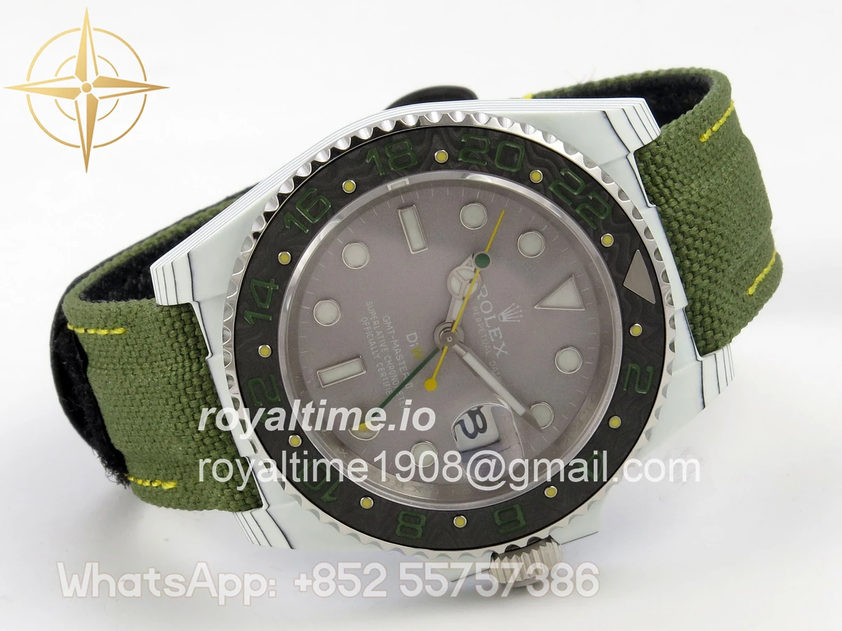 Rolex GMT Master DiW "VERDANT GRAY" DIWF on Green Nylon Strap VR3285 - Image 7
