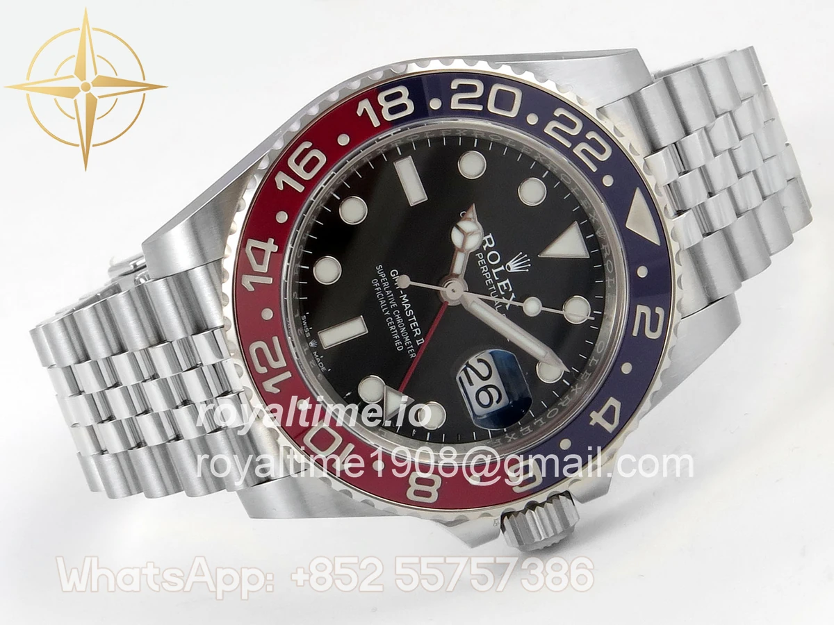 Rolex GMT-Master II 126710 BLRO 904L SS VF Black Dial On Jubilee Bracelet DD3285 CHS - Image 7