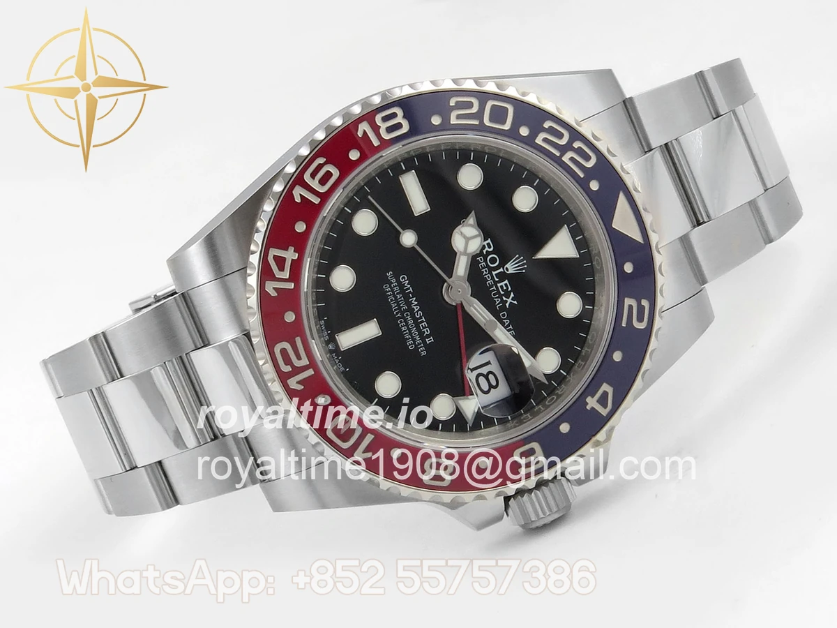 Rolex GMT-Master II 126710 BLRO 904L SS VSF Black Dial On Oyster Bracelet DD3285 CHS V3 - Image 7