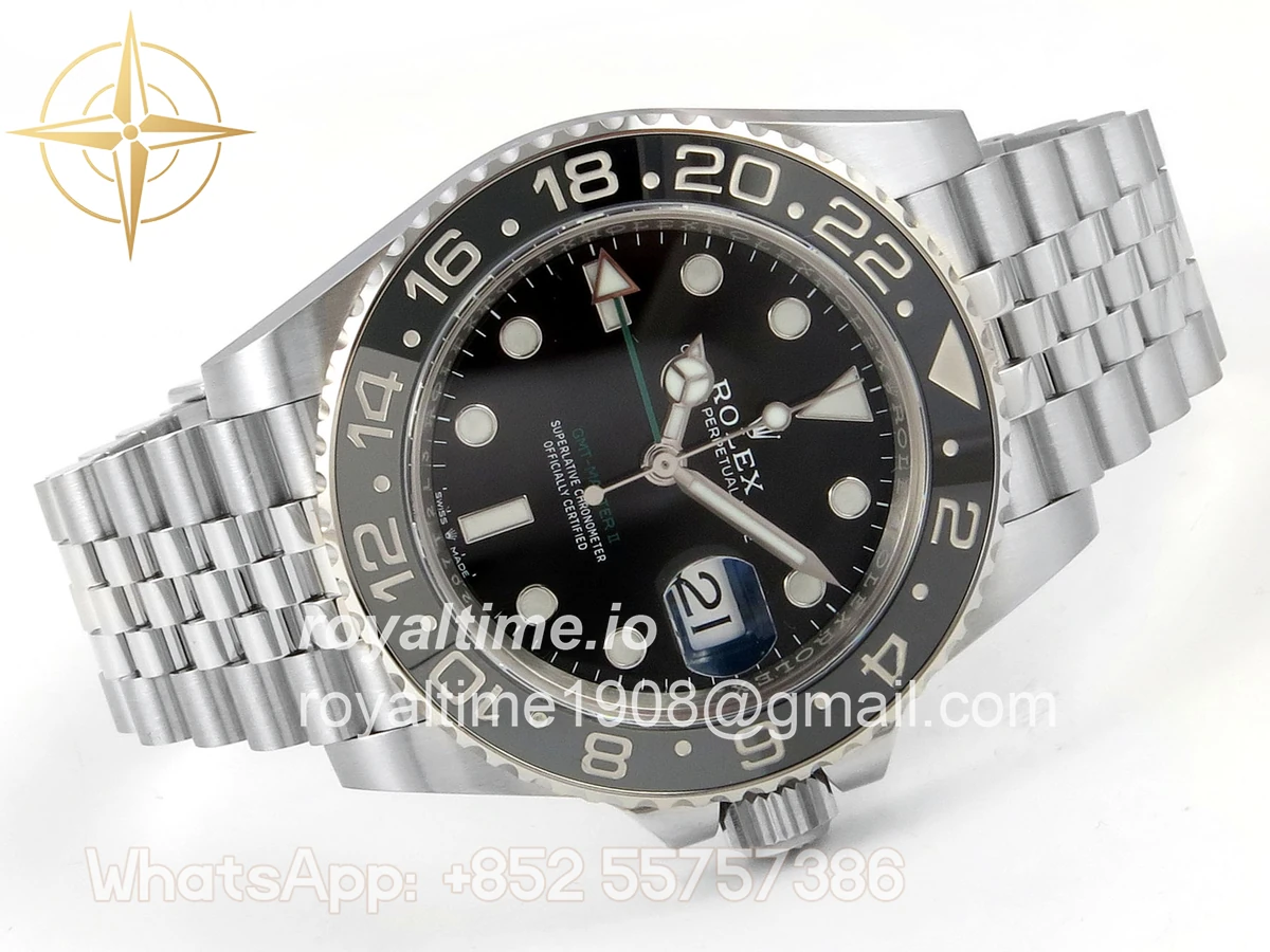 Rolex GMT-Master II 126710 GRNR Black/Gray 904L SS VF Black Dial On Jubilee Bracelet DD3285 CHS - Image 7