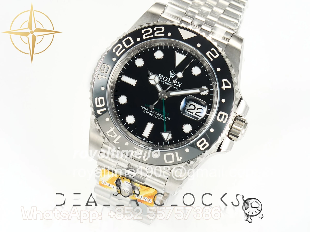Rolex GMT-Master II 126710 GRNR Black/Gray Ceramic ARF on Jubilee Bracelet DD3285 CHS V3 - Image 7