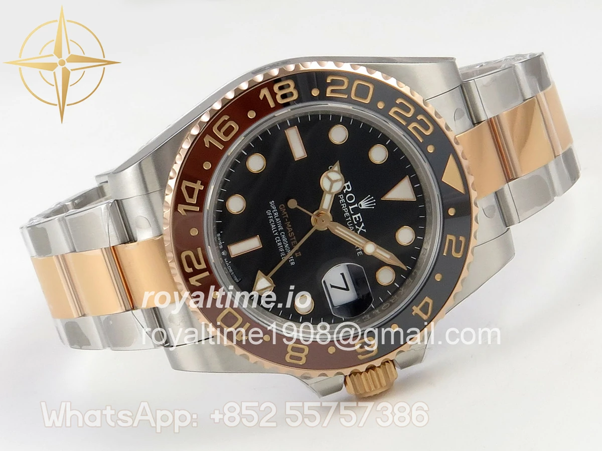 Rolex GMT-Master II 126711 CHNR Gain Weight VSF Black Dial On SS/RG Oyster Bracelet DD3285 CHS - Image 7