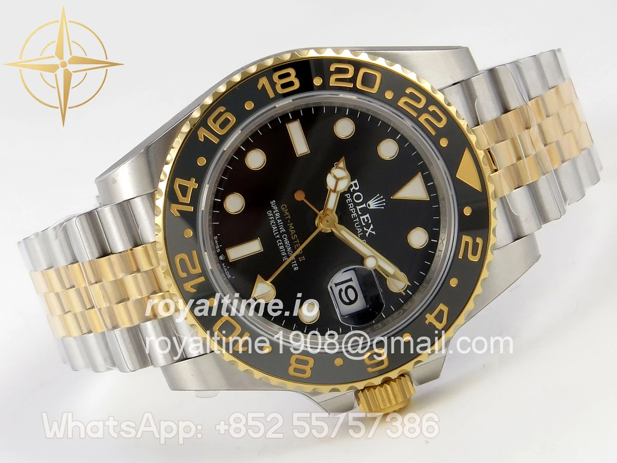 Rolex GMT-Master II 126713 GRNR Gain Weight VSF Black Dial On SS/YG Jubilee Bracelet DD3285 CHS - Image 7