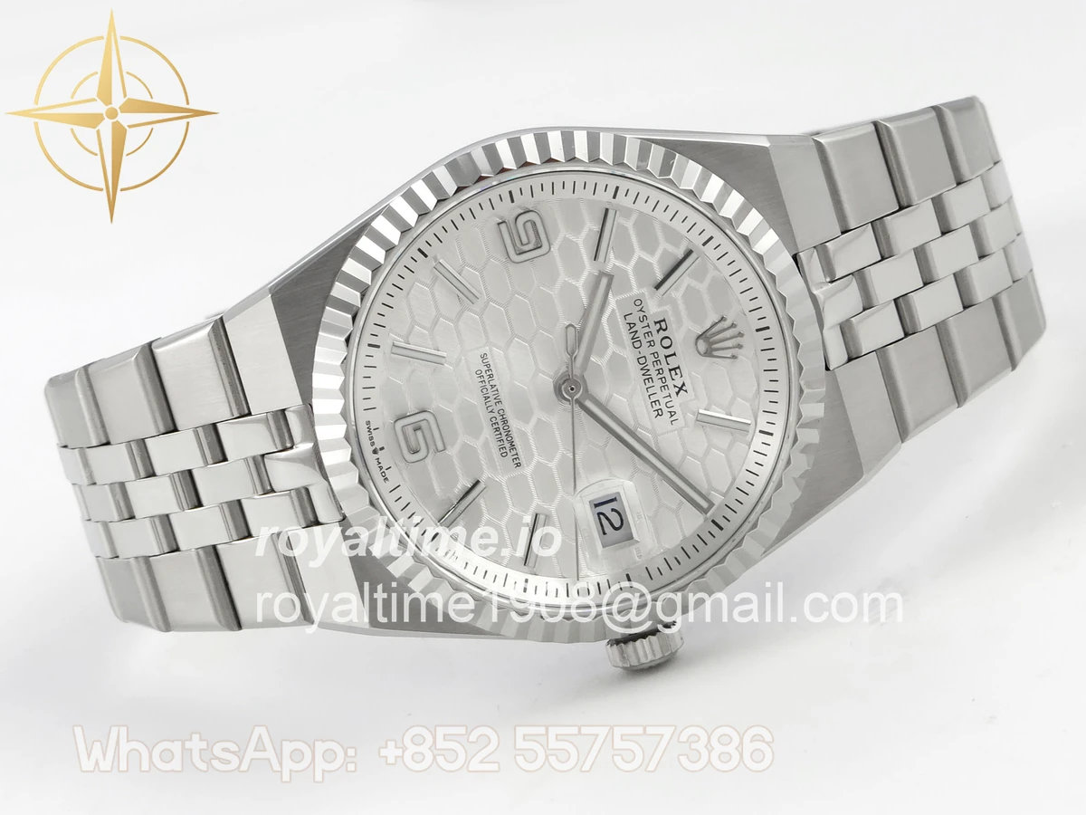 Rolex Land Dweller 127334 DIWF White Dial on SS Bracelet A7135 - Image 7